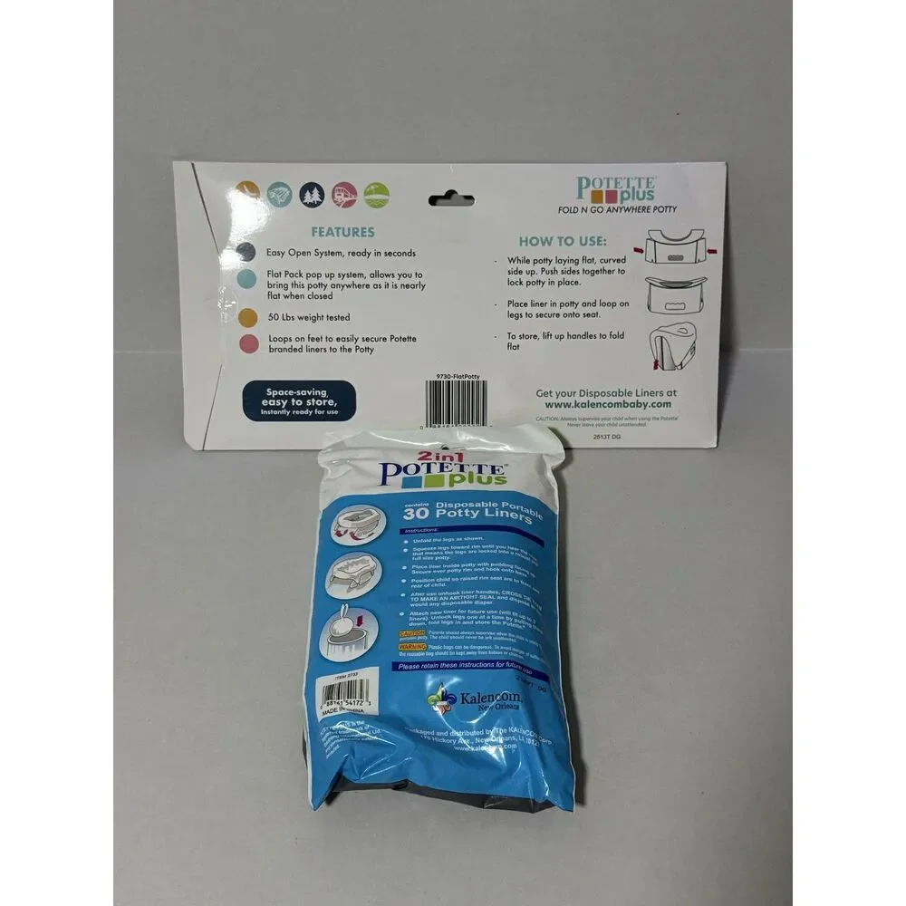 Fold ‘N’ Go Travel Potty + 30 Disposable Leakproof Liners Bundle